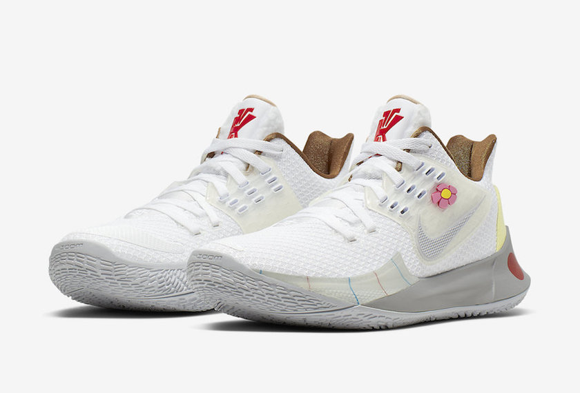 2019 Nike Kyrie 5 White Grey Red Shoes
